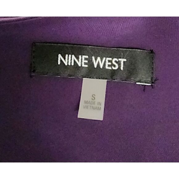 NINE WEST Womens Purple Ruffled Open Cardigan Jacket Size Small - Picture 6 of 8